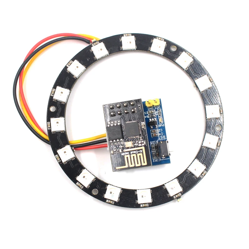 ESP8266 ESP 01S RGB светодиодный модуль контроллера для Arduino IDE WS2812 светильник Ring String Smart