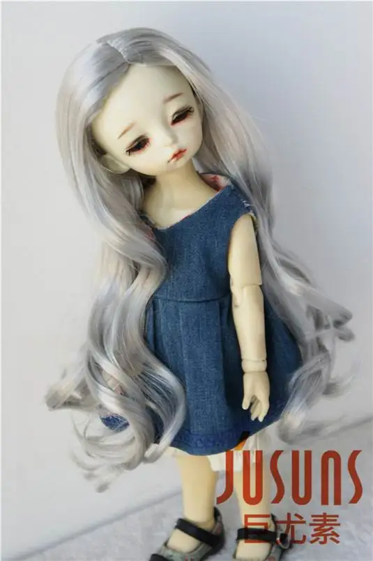 JD028B 1/6 длинный курчавый BJD синтетический, мохеровый, для куклы парики 6-7 дюймов YOSD Модная Кукла парик для шарнирной куклы аксессуары