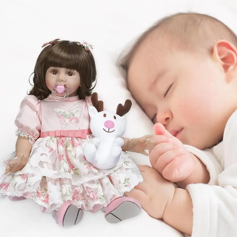 

NPK 60cm Simulation Lovely Girl Baby Doll Newborn Reborn Lifelike Toy Christmas Gift Soft Vinyl Reborn Baby Boy Doll