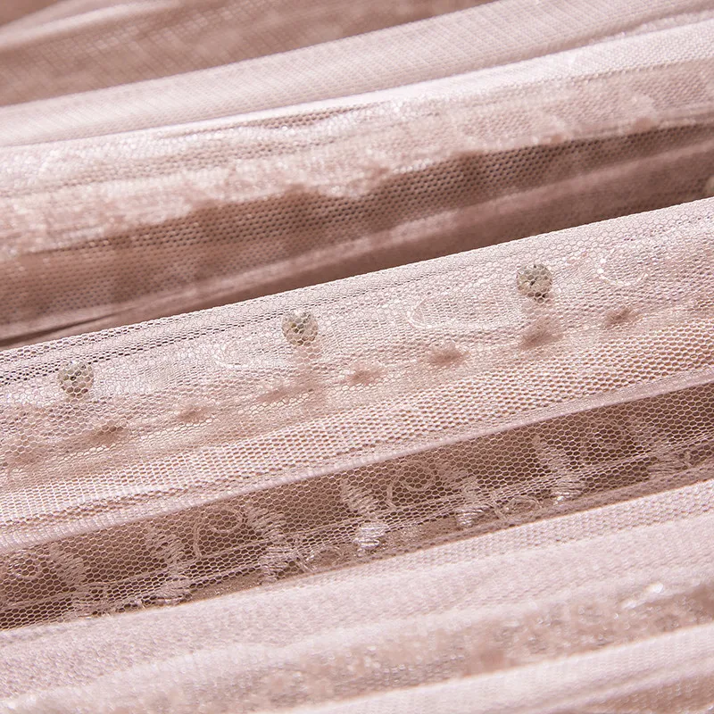 Юбки Женские футболки Женская сетчатая юбка с бисером наборы черный розовый