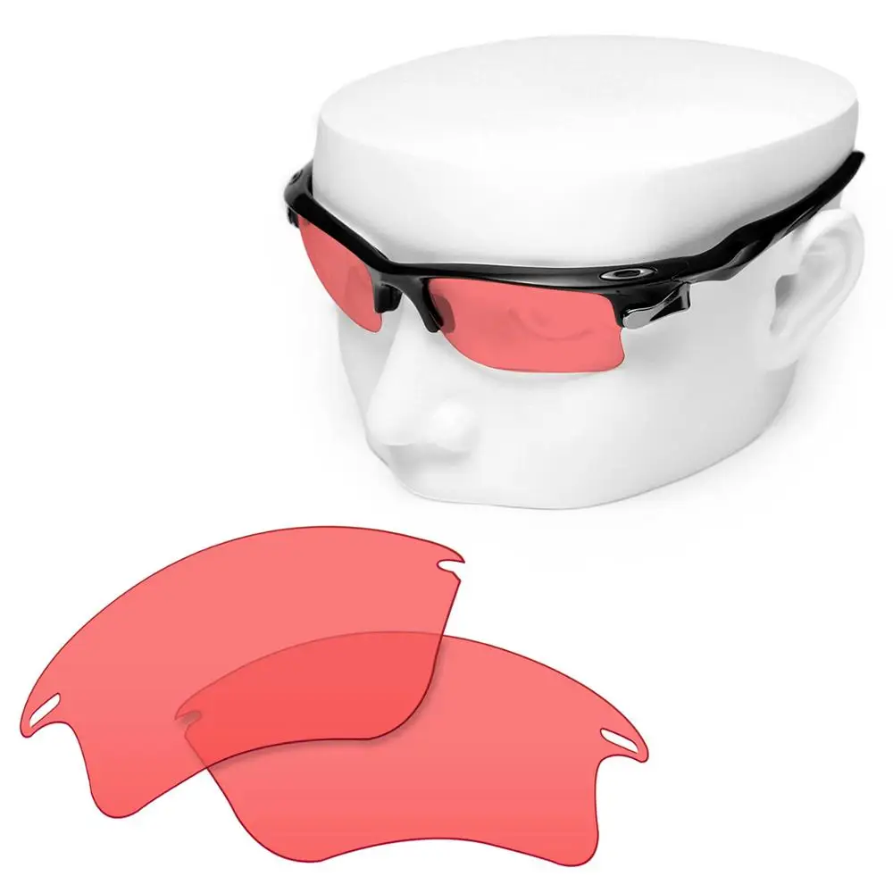 

OOWLIT Replacement Lenses of HD Pink for-Oakley Fast Jacket XL OO9156 Sunglasses