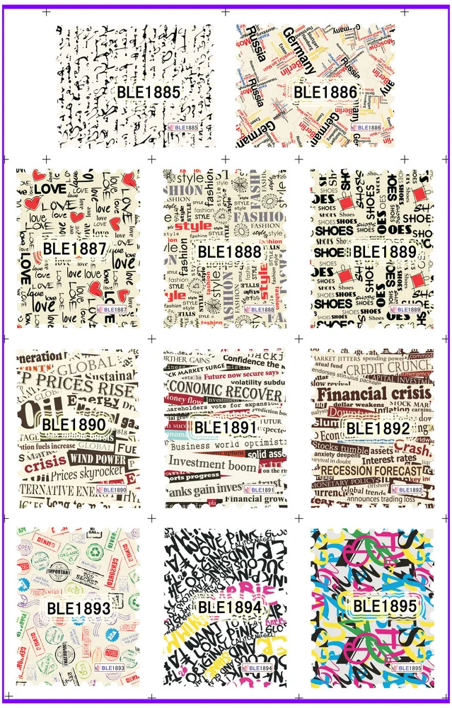 

11 PACK/ LOT FULL PAGE WATER DECAL NAIL ART NAIL STICKER STAMP Van Gogh BLE1885-1895