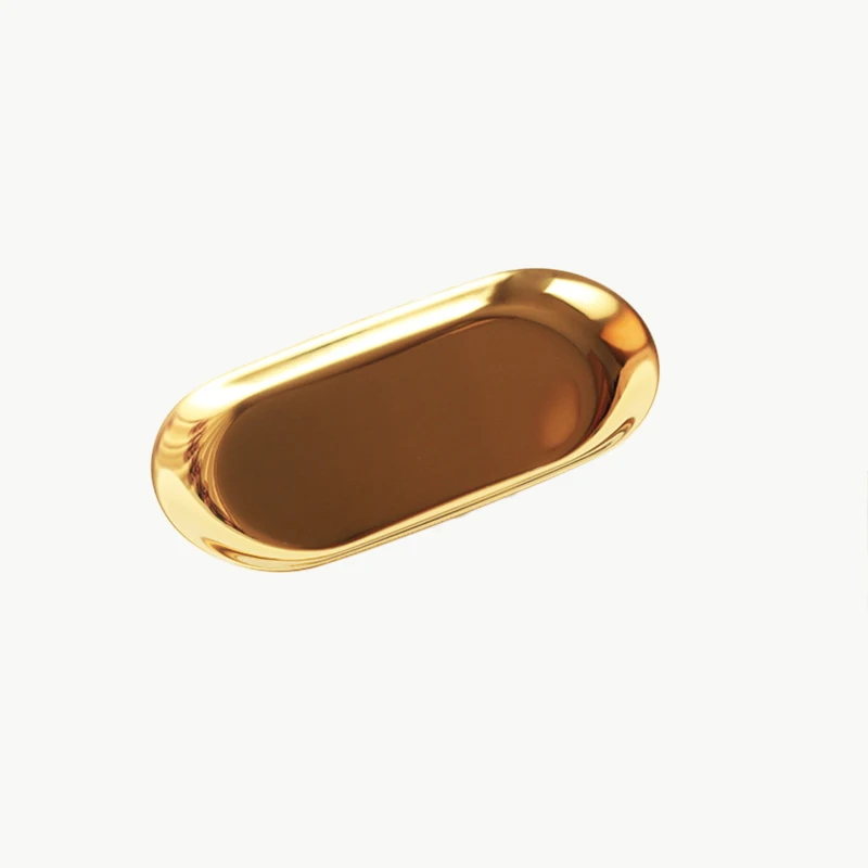 Small Gold Канцелярские принадлежности в скандинавском стиле для хранения, золотой, серебристый, туалетный лоток, настольный органайзер, Канцелярский держатель, офисные декоративные аксессуары, принадлежности - Цвет: Small Gold