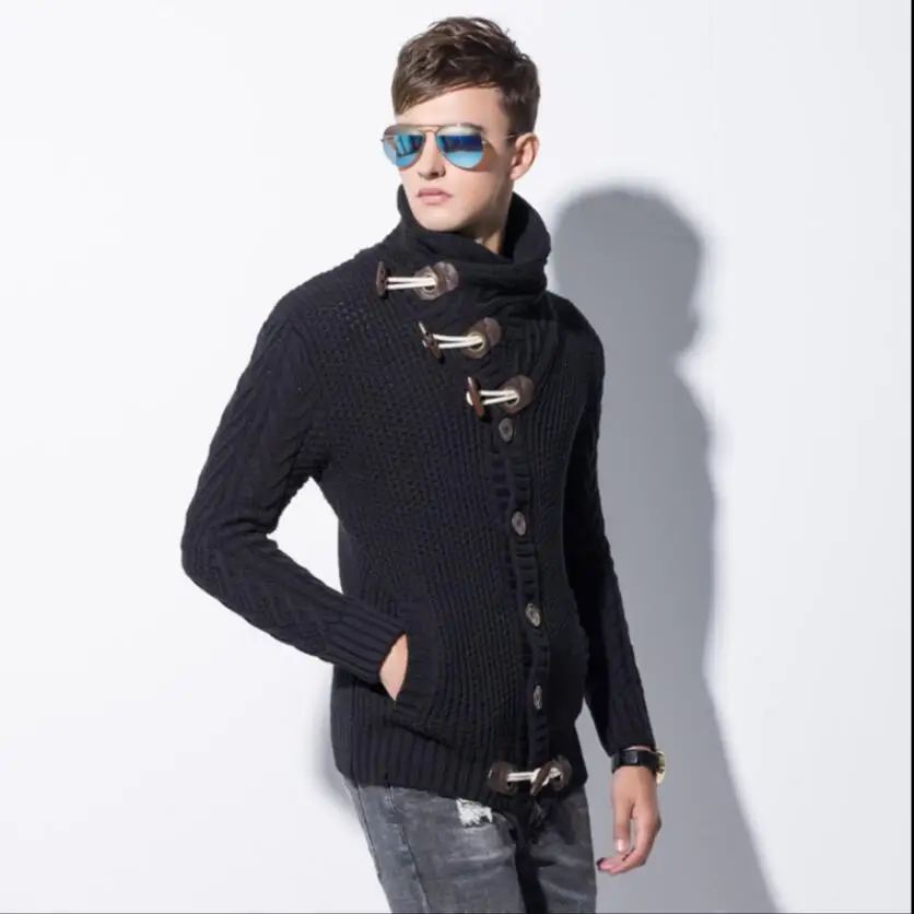 M-4xl 2021 New Men's Personality Cardigan Sweater Korean Version Of The Self-cultivation Sweater Knit Jacket Plus Size Clothing