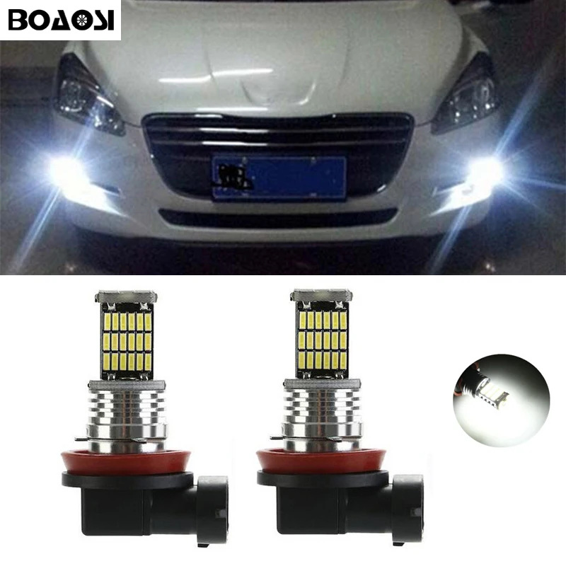 Автомобильная противотуманная фара BOAOSI 2x Led H8 H11 светильник Peugeot 301 2013 2014 3008 2011 407