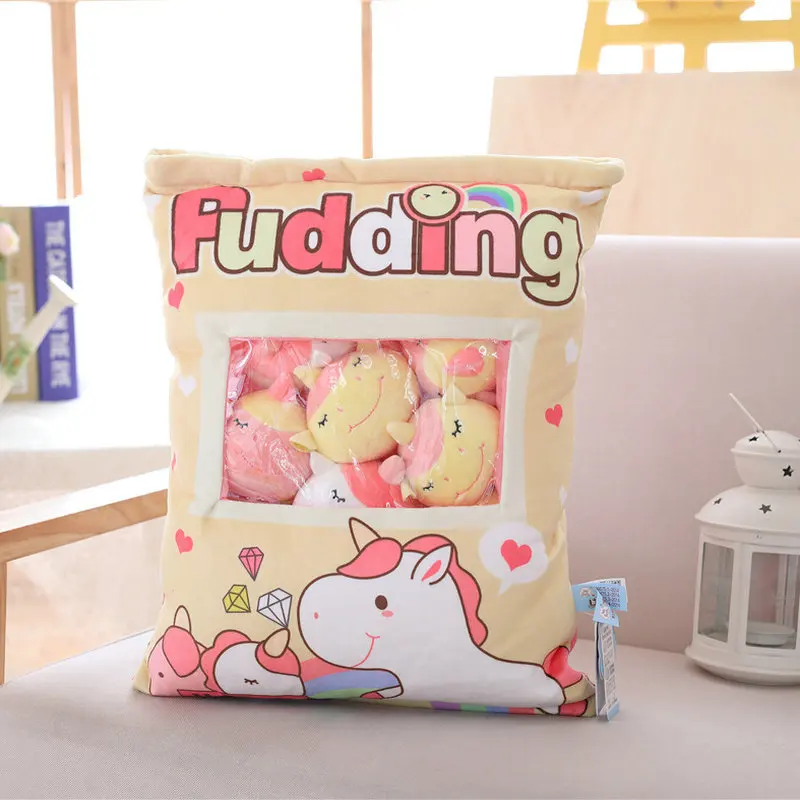 unicorn 6 шт плюшевый розовый поросенок/игрушка в форме моркови в сумке, плюшевый пудинг, креативная игра, кукла, подушка, swag, игрушка, подарок для детей, диван, сиденье, Рождество - Цвет: unicorn
