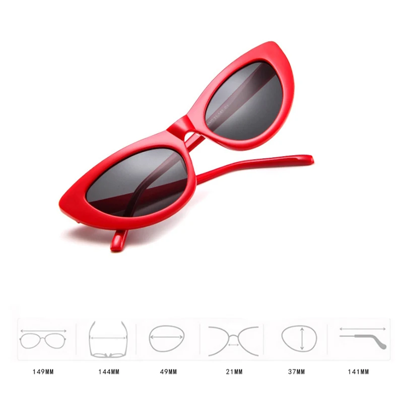 Yoovos 2021 Light Sunglasses Women Cat Eye Vintage Sun Glasses Black Red Wild Face Oculos Feminino Travel Party Gafas De Sol | Аксессуары