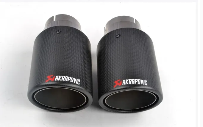 Inlet51/54/57/60/63/80 мм outlet76/89/101/114 для АК AKRAPOVIC углеродного волокна выхлопная труба