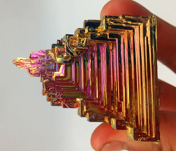 

144g bismuth rainbow bright crystal pyramid specimen