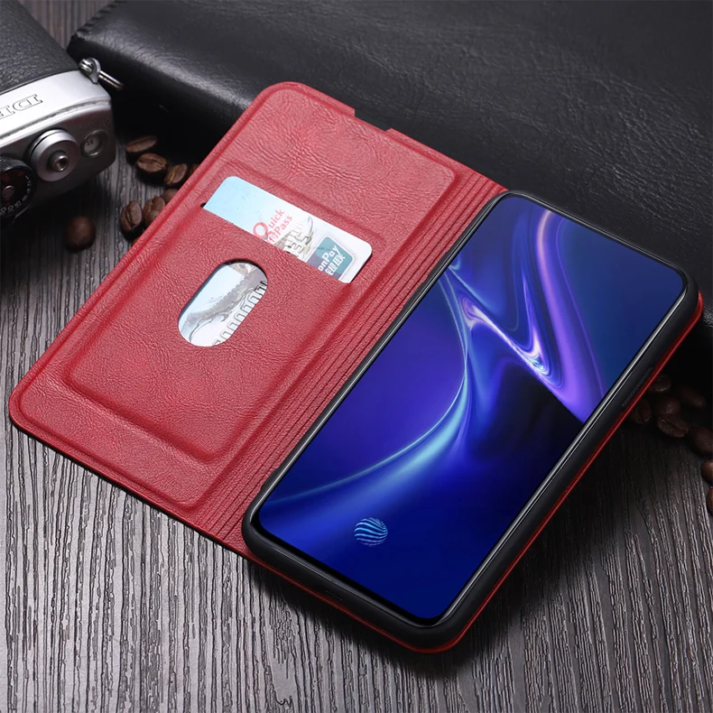 Роскошный кожаный чехол-книжка в стиле ретро с подставкой для OPPO Reno Ace A9 A5 Realme X2 Pro Чехол-книжка Магнитный чехол
