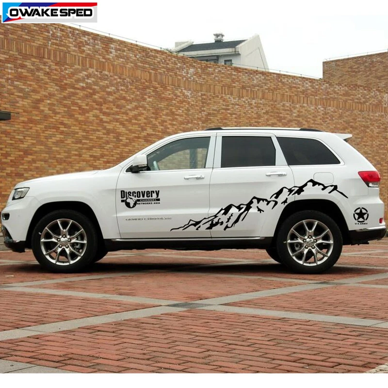 Горный внедорожный автомобильный стикер для Jeep Grand Cherokee Компас Cherokee Спорт на открытом воздухе на Автомобильный кузов виниловый наклейка внешние аксессуары