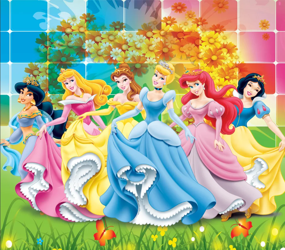 6x6ft Белоснежка Жасмин Золушка Принцесса Звезда на заказ фотостудия бесшовный фон