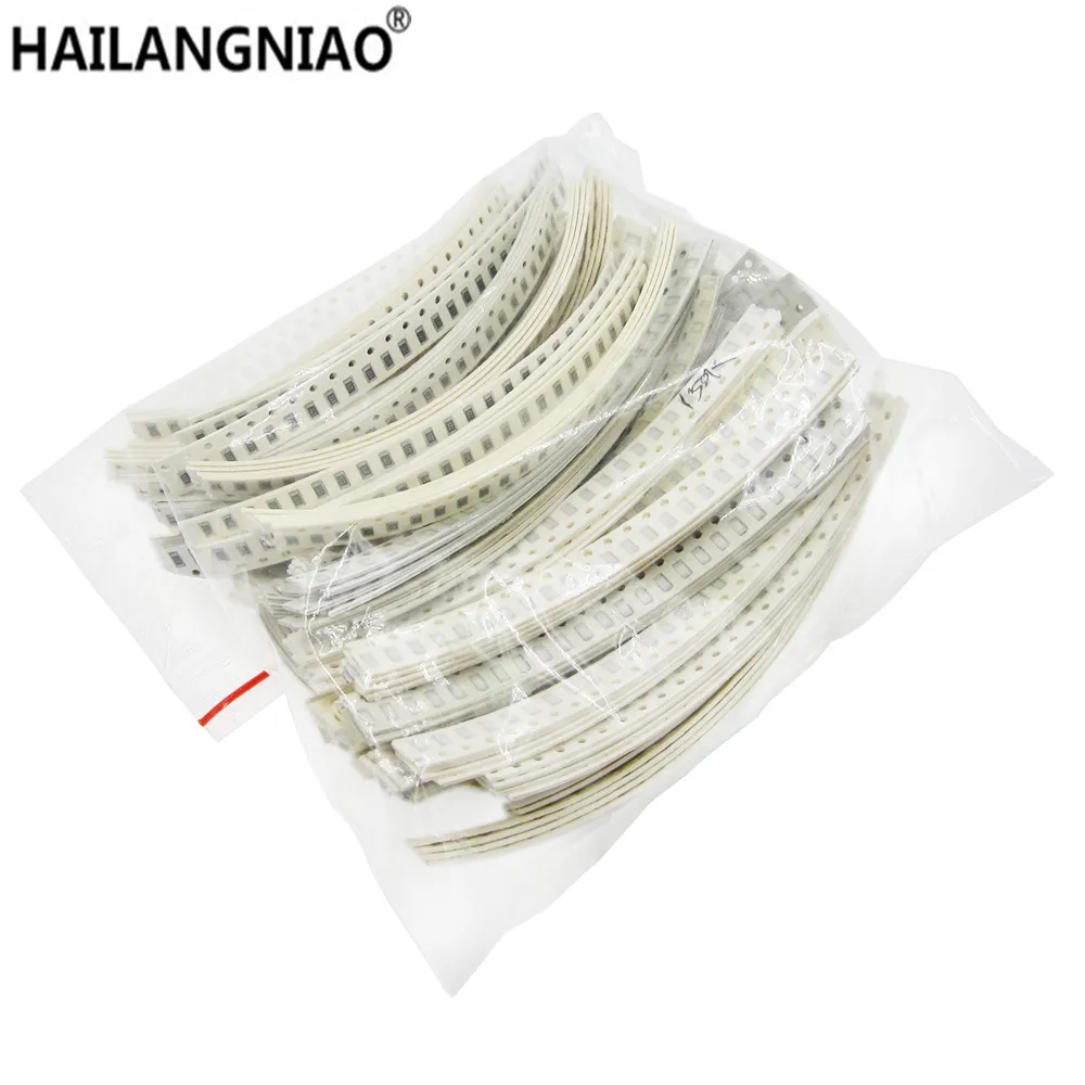 1250 шт./лот 50 значение 1206 SMD резистор набор (0R ~ 10MR) 5% 100% новый и оригинальный чип