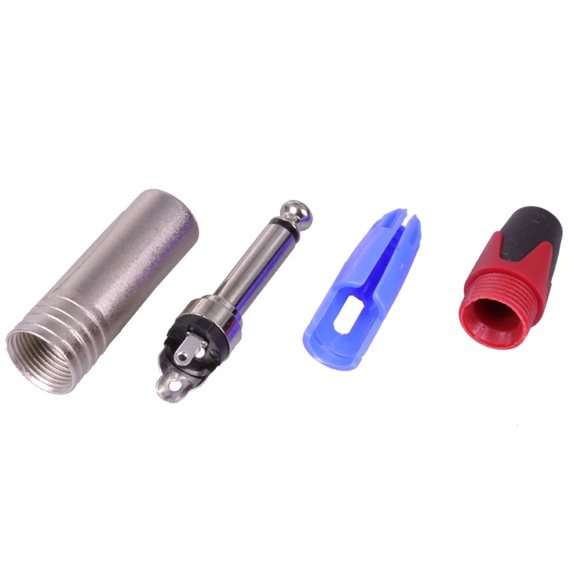 

25pairs 6.35mm Jack Audio Connector, NP2X for Mono, Zinc Alloy Material, 1/4" 6.3mm Male Plug Microphone Amplifier Jack