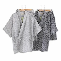 simple wave 100 cotton shorts pyjamas men short sleeves sleepwear japanese kimono pajamas sets shorts home bathrobes bedgown