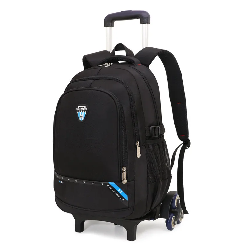 Съемный рюкзак на колесиках для девочек и мальчиков детские школьные ранцы с 2/6