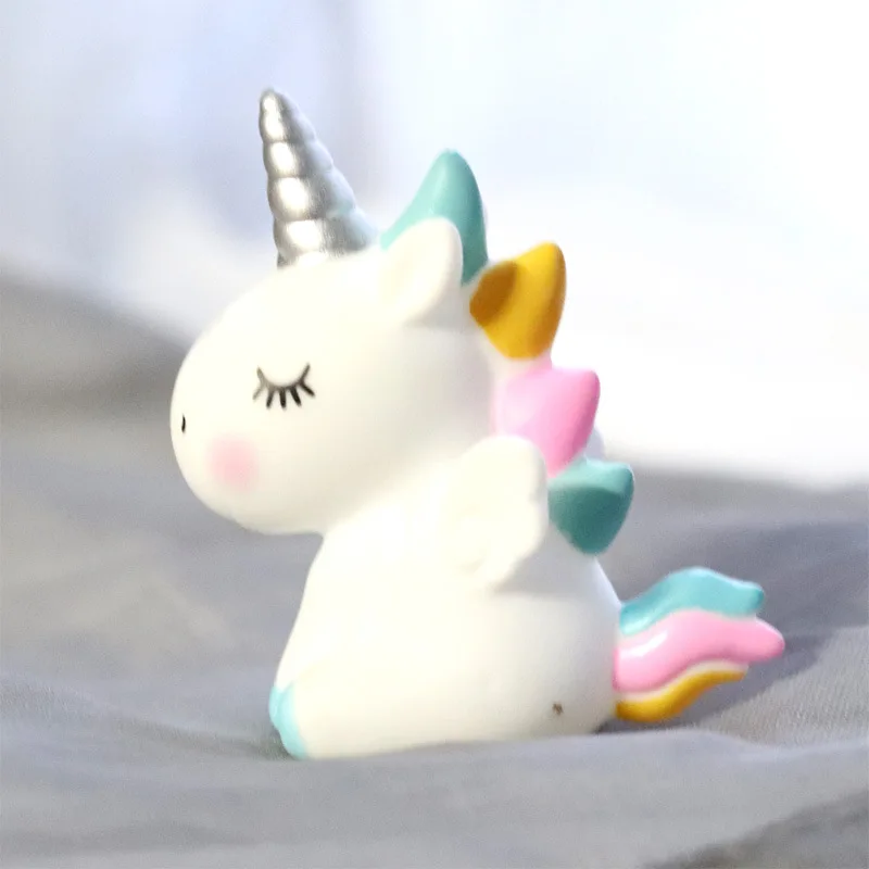 Kawaii Статуэтка единорога торт Топпер маленькая радуга мини-фигурка вечерние украшения торта с днем рождения Дети День Рождения Торт Топпер