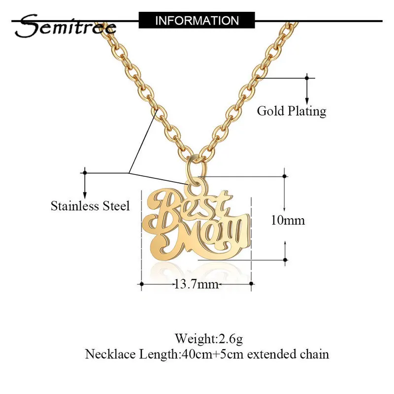 Цепочка чокер Semitree на День Матери из нержавеющей стали|Цепочки| |