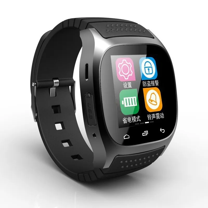 Смарт-чехол montre Bluetooth часы умные M26 с из светодиодов дисплей Alitmeter музыкальный