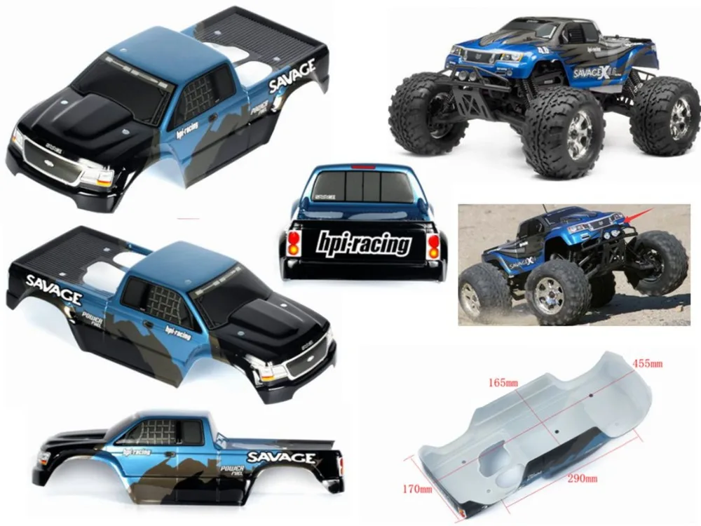 Новинка 1/8 года Корпус кузова автомобиля Truggy Hpi Racing Savage 4.6XL 5 9 Flux RC 450 мм 4WD Hhraxxas T maxx E
