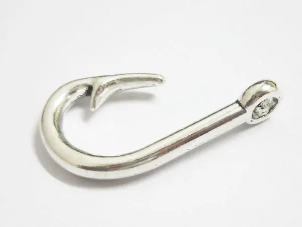 

Fishhook clasp 5mm Round or flat leather half cuff angle hook clasp RH53