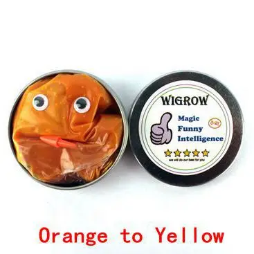 Orange to yellow Температура чувствительной резиновые грязи интеллектуальные игрушки эластичные Пластилин Поделочная глина Пластилин Цвет изменен Поделочная глина - Цвет: Orange to yellow