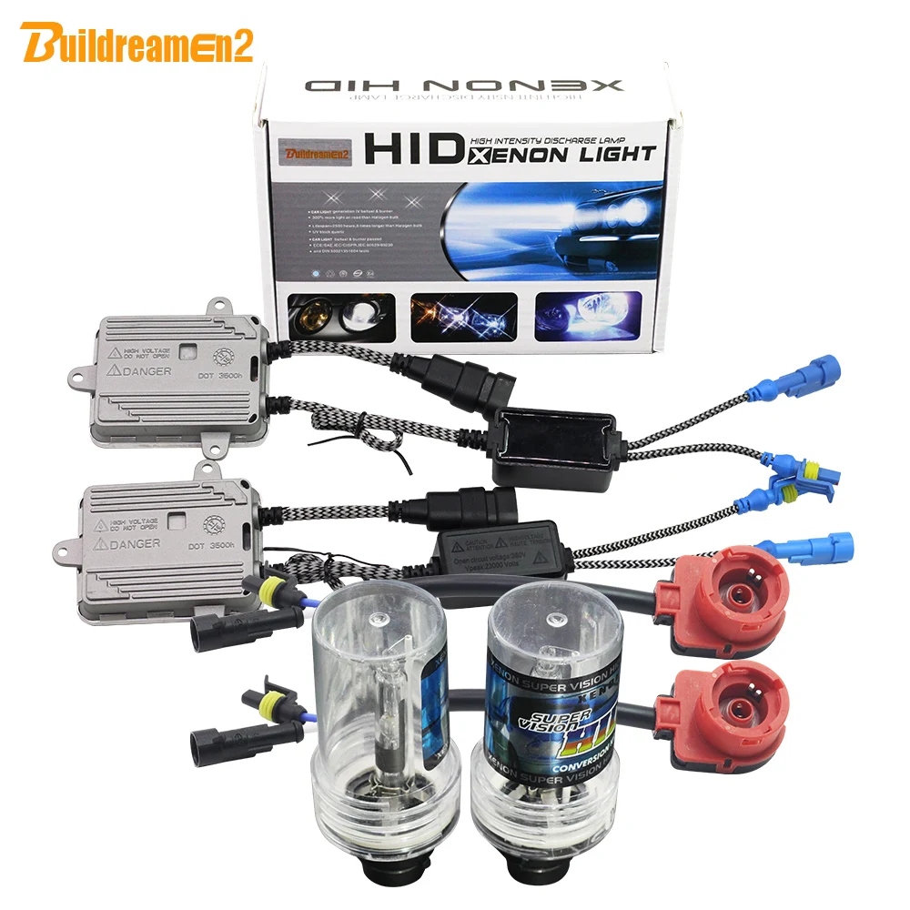 Фото Buildreamen2 полный AC HID ксенон комплект балласт + лампа + жгут проводов D2 D2C D2S D2R светильник головного света 4300K 6000K 8000K 12V №1