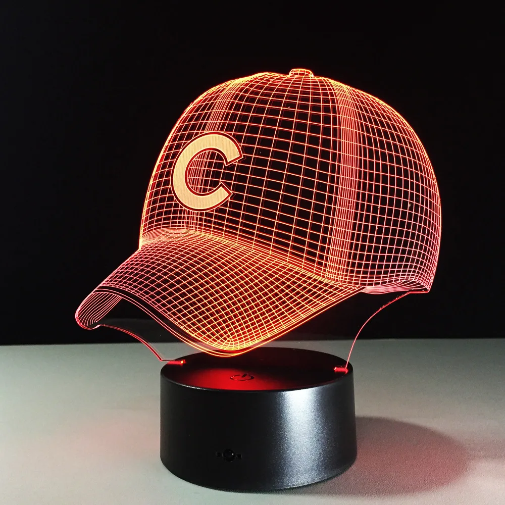Бейсбольная командная Кепка 3D Light в стиле хип-хоп ночник светодиодный настольный