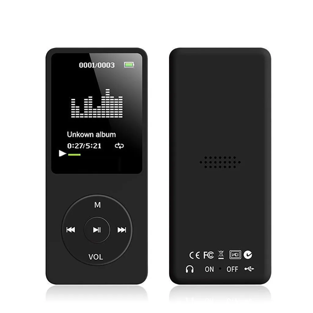 Черный 70 часов воспроизведения MP3 MP 4 без потерь Звук Музыкальный плеер TXT электронная книга fm-рекордер TF карта Поддержка до 128 ГБ Droship - Цвет: Черный