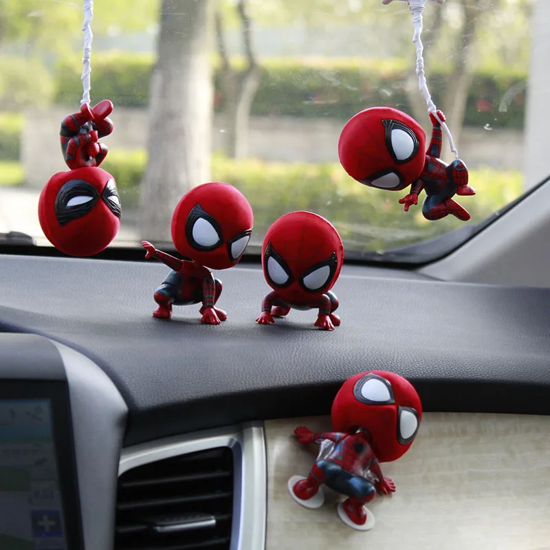 Мстители Удивительный Человек-паук Q Версия Модель Кукла качающаяся голова