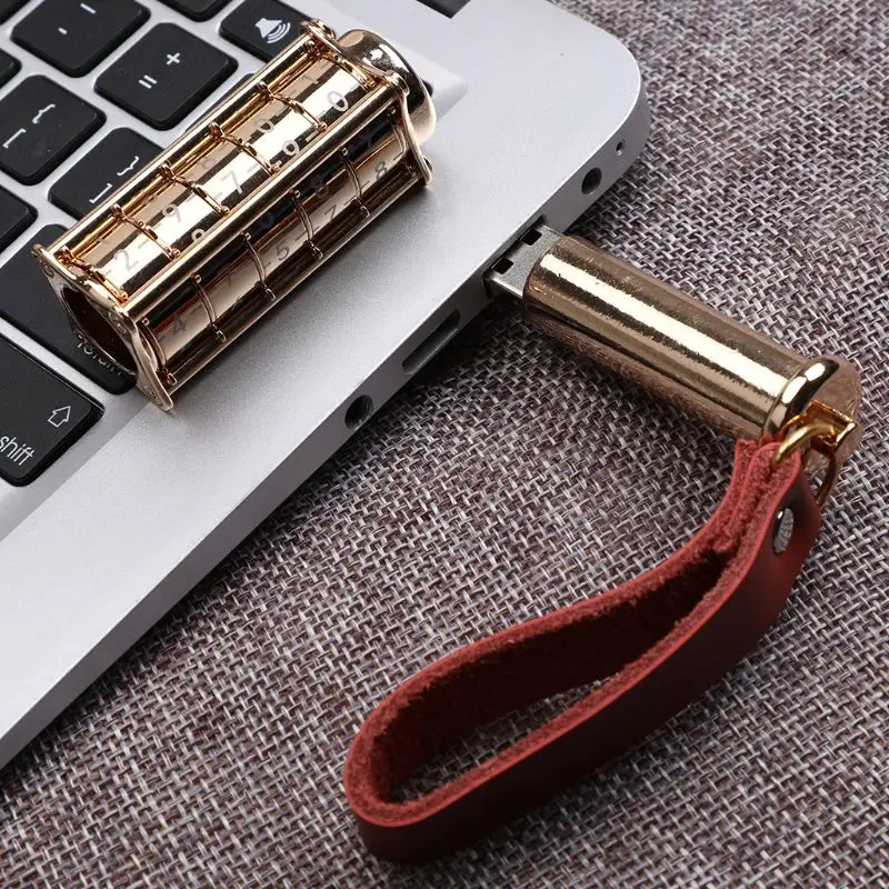 USB флеш накопитель металлический U Stick 32G 64G USB2.0 цифровой пароль для передачи