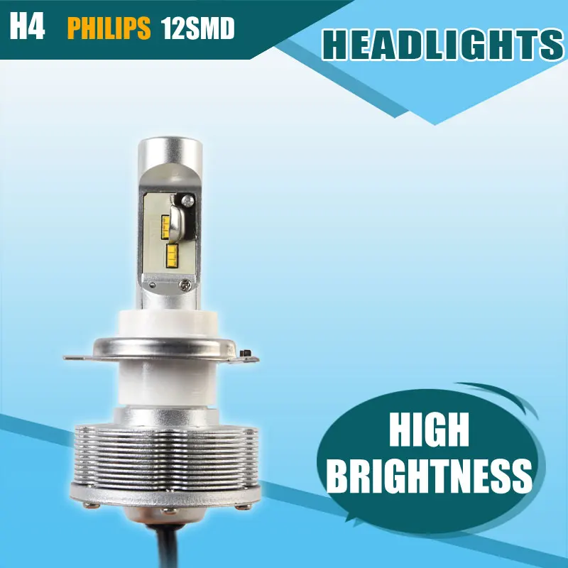 Лидер продаж H4 автомобилей светодио дный фары автомобили шарик белый высокой