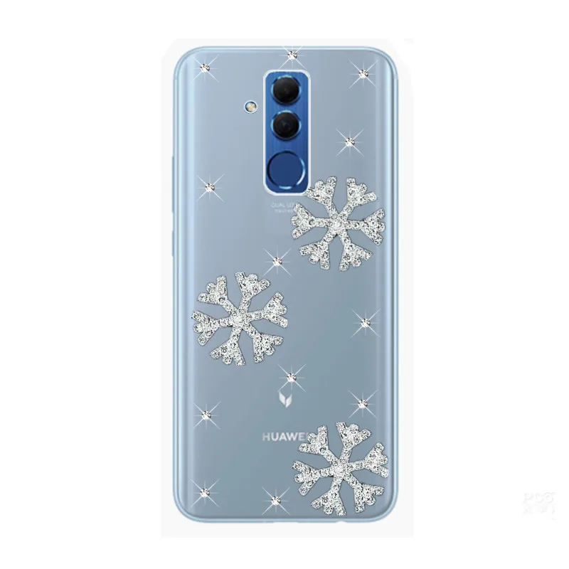 Mate 20 lite Рождественский подарок чехол для Huawei y9 y6 y7 y5 prime 2018 pro y3 2017 p9 Мини Алмазный