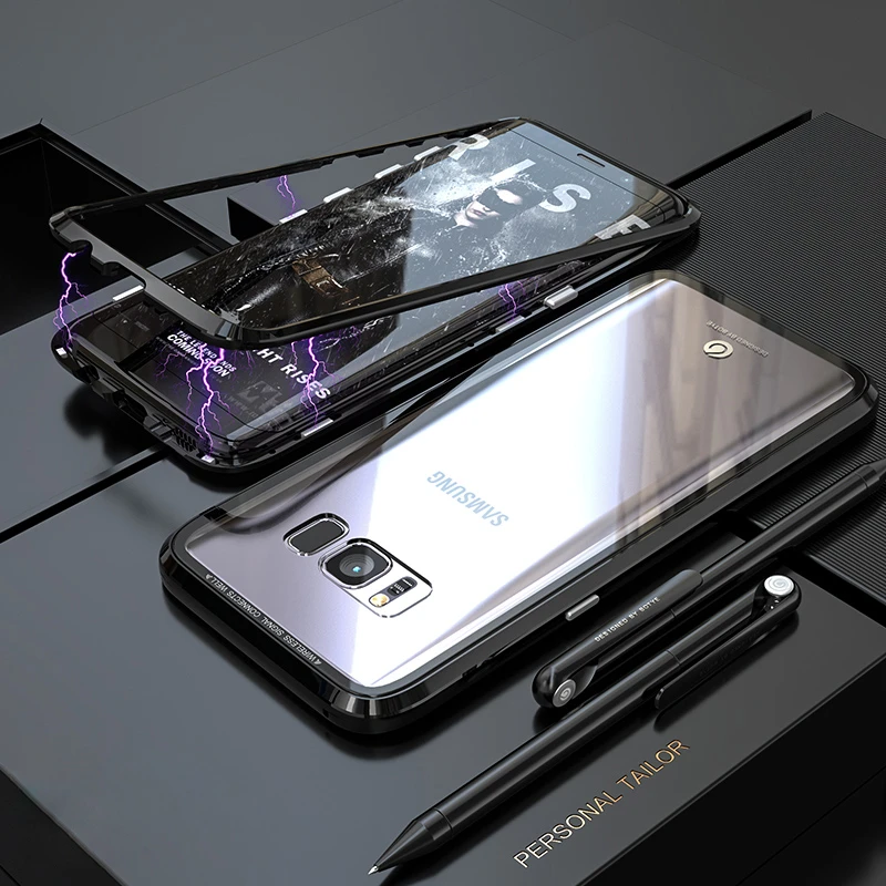 Адсорбционный чехол с магнитной рамкой для samsung Galaxy S10 Plus S8, стеклянный защитный чехол для samsung S10 Plus, чехол для samsung S10, чехол
