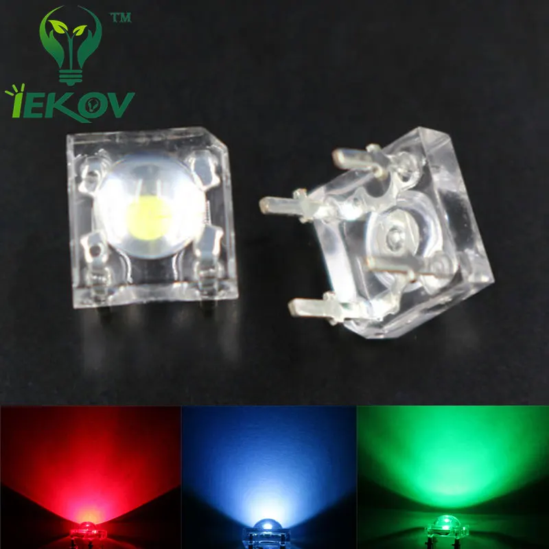 100 шт. светодиодный RGB 5 мм Пиранья мощный поток общий анод s 4 pin купол Широкий