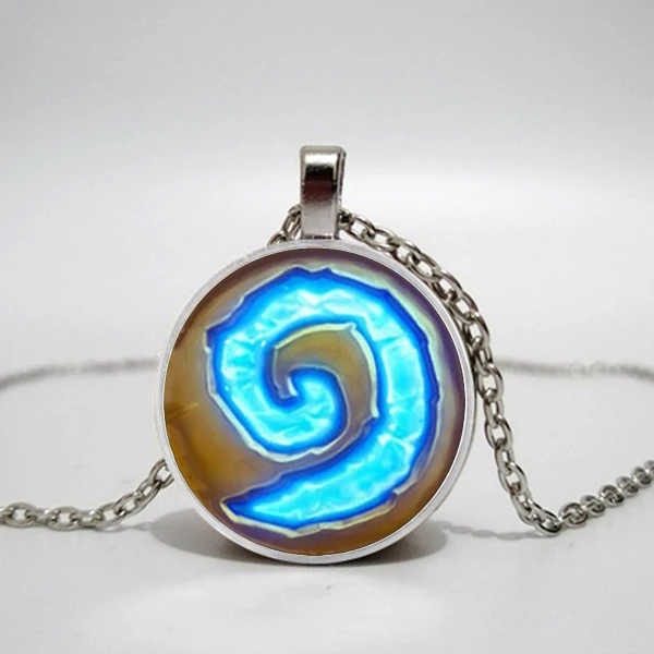 WoW World of Warcraft стеклянный круглый подвесной Амулет ожерелье Ювелирная цепочка