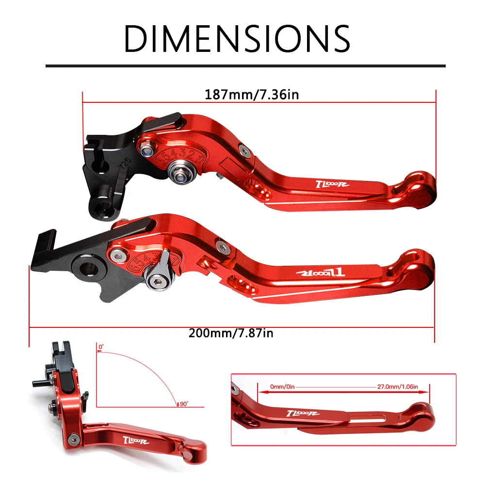 

For SUZUKI TL 1000 R TL 1000R TL1000 R TL1000R Motorcycle Handbrake Brakes Clutch Adjustable Folding Brake Levers 1998-2003