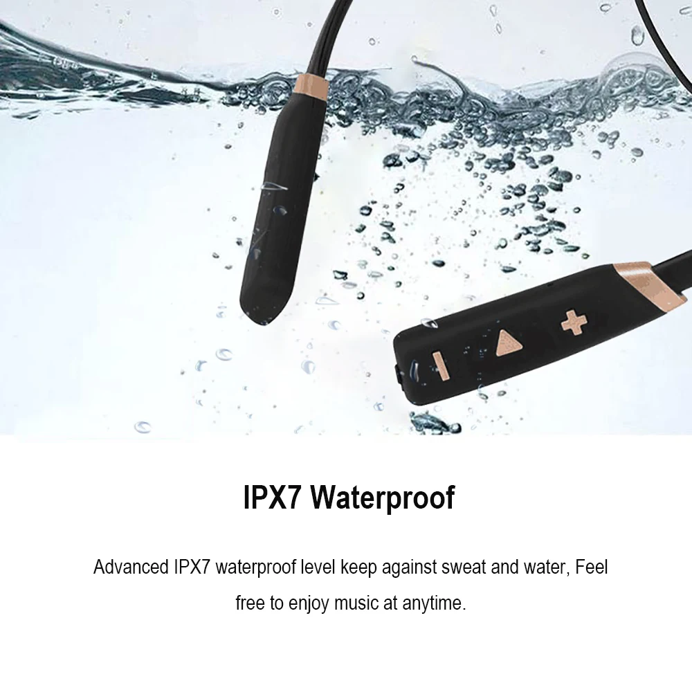 VRURC Спорт Bluetooth 4 1 наушники IPX7 Водонепроницаемый Беспроводной с микрофоном для