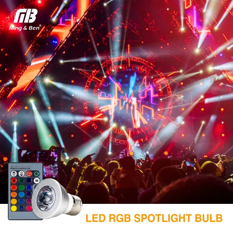 E27 RGB LED лампа 4 W AC 85-265 V ЭТАП 16 Красочные Изменение лампы прожектор украшение дома