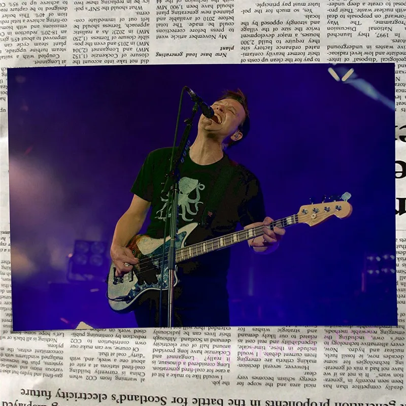 Blink 182, винтажная Ретро рок-группа, музыкальная гитара, матовая крафт-бумага, античный плакат, настенная наклейка, домашний декор/6009 - Цвет: 23