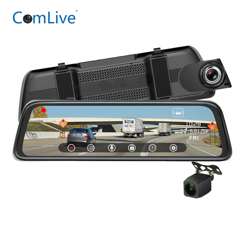 Camlive S2 10 &quotДвойная камера регистратор автомобиля GPS dash зеркало заднего вида DVR