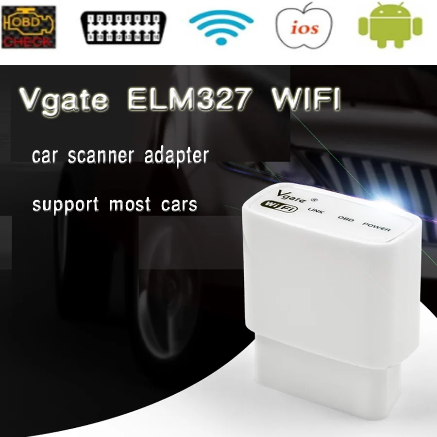 Бесплатная доставка Icar VGATE WIFI OBD Автомобильный сканер Muliscan ElM327 для ANDROID ПК IPHONE IPad
