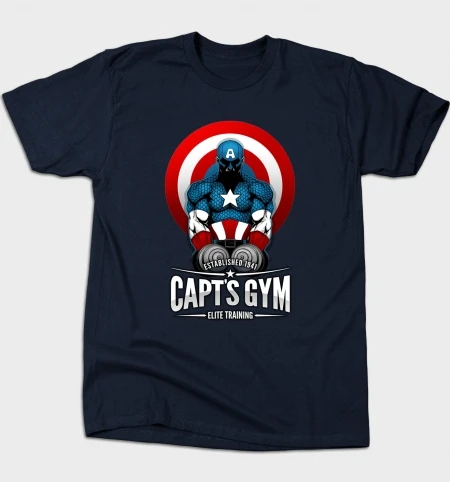 2019 печатная Мужская футболка хлопковая Футболка Capt's Gym o-образным вырезом с