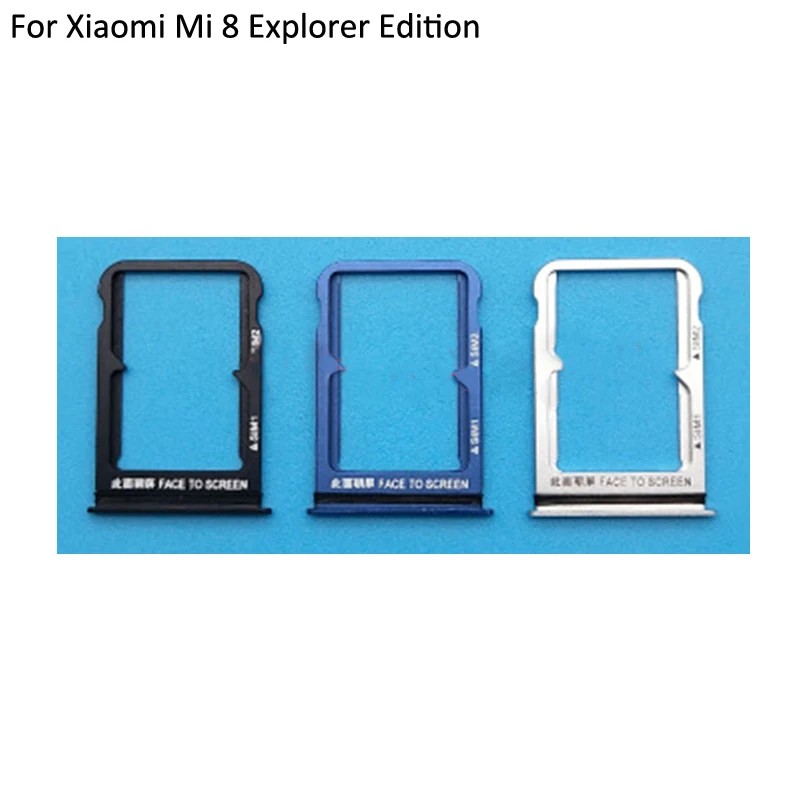 Для Xiaomi Mi 8 Explorer мобильный телефон SIM Card Tray SD Holder ящик для Mi8 Editi|Корпусы и рамки