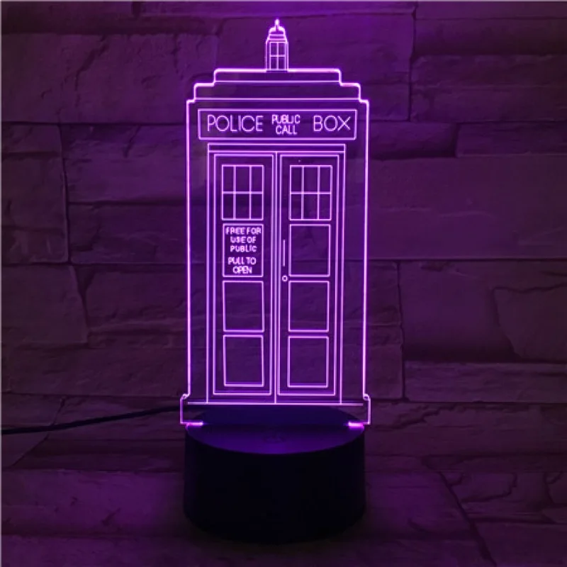 Декоративсветильник светодиодный ночник в форме офицера полиции с USB кабелем для