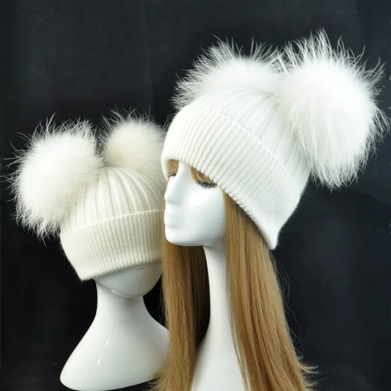 Кашемировая зимняя шапка для детей и женщин шерстяные шапки родителей маленьких