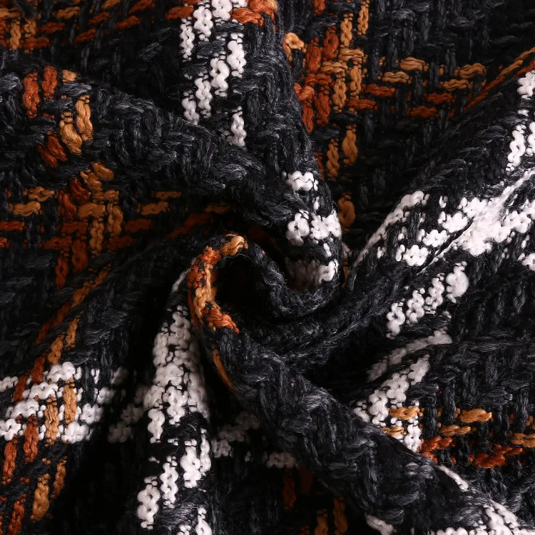 Трикотажное осенне-зимнее пальто из твидовой ткани-595gsm | Дом и сад