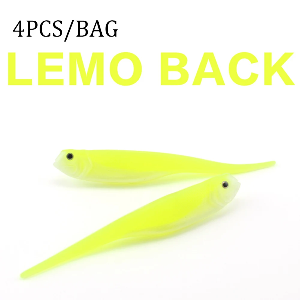 LEMO BACK Мягкая приманка, 3 шт./ПК, красочное снаряжение рыболовное снаряжение, приманка, 16 см, штыревая Хвостовая приманка, приманка Peixe Zander Walleye, рекламная приманка - Цвет: LEMO BACK