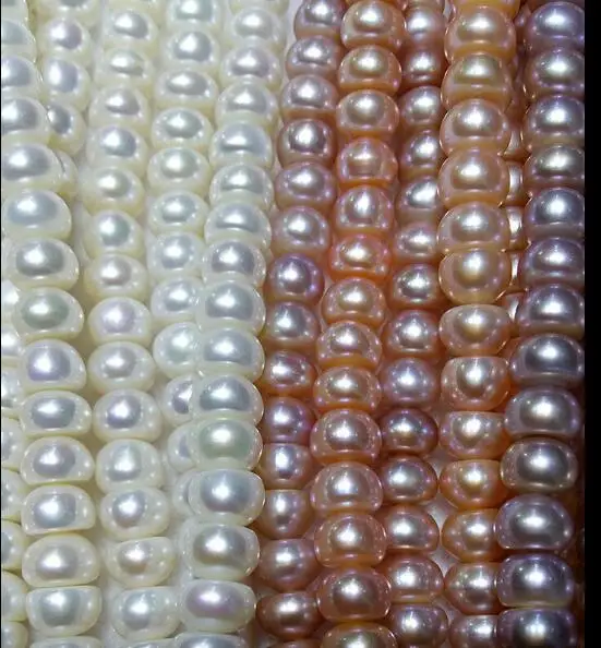Бусины Из Натурального пресноводного жемчуга белые розовые фиолетовые