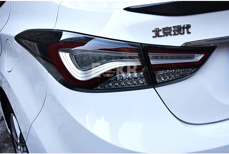 Автомобильный Стайлинг задние фонари для hyundai Elantra 2012- светодиодные ходовые задние фары Противотуманные фары задние фары DRL+ тормоз+ Парк+ Сигнальные огни